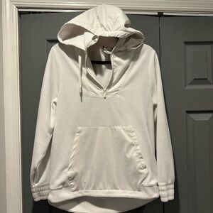 All in Motion White Hooded Pullover